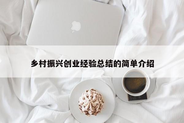 乡村振兴创业经验总结的简单介绍